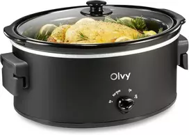 Olvy lėto virimo puodas 6 l su keraminiu indu, 3 temperatūros režimai CESC0602