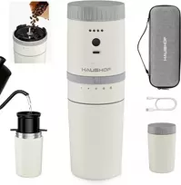 HAUSHOF nešiojamas kavos aparatas su keraminiu malūnėliu, USB-C, 300 ml, 18 W, HH25034A
