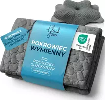 Glückstoff ergonominės pagalvės užvalkalas iš bambuko pluošto, pilkas, Ergo PX124