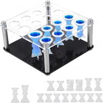 Chessboard modelling Kit Handmade Resin Chess Set Reusable 3D for Home Workshop gray