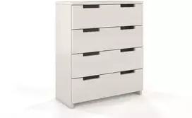 Skandica Medinė komoda Spectrum 4 - pušies mediena - natūrali - 5903812101338 - balta
