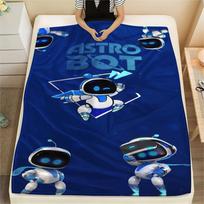 1PC ASTRO BOT Patterned Flannel Blanket Suitable For All Seasons for Home Decor Warmth and Comfort Gifts Holiday Present 80cm x 120cm blue