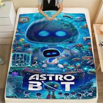 1PC ASTRO BOT Patterned Flannel Blanket Suitable For All Seasons for Home Decor Warmth and Comfort Gifts Holiday Present 130cm x 150cm