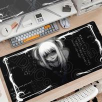 Death Note Anime Mouse Pad Computer Gamer Lock Edge Keyboard Cute Misa Amane Light Yagami Extended Deskmat PC Gaming Accessories 30cmx60cm(11.8x23.6inch)