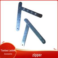 Foldable A-frame Aluminum and Iron Ladder with Fixing Support and Thick Pull Rod/Board/Tension Bar Two Pairs Decor Heads gray