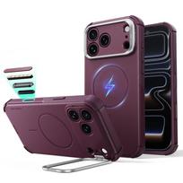 Tvirtas dėklas su kameros apsauga ir stovu "ESR Cyber Tough Kickstand Magsafe" telefonui Apple Iphone 17 PRO MAX / 18 PRO MAX DEEP BURGUNDY