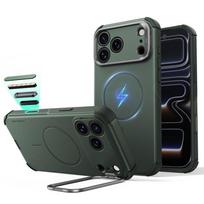 Tvirtas dėklas su kameros apsauga ir stovu "ESR Cyber Tough Kickstand Magsafe" telefonui Apple Iphone 17 PRO MAX / 18 PRO MAX GREEN