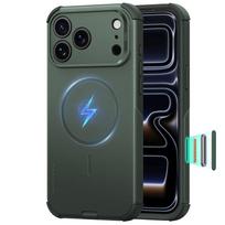 Tvirtas dėklas su kameros srities apsauga "ESR Cyber Tough Magsafe" telefonui Apple Iphone 17 PRO MAX / 18 PRO MAX GREEN