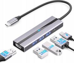Usb-c 5-in-1 Hub: 100w Pd, 4k Hdmi, Usb 3.0/2.0