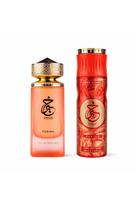 Rinkinys Paris Corner Khair Fusion moterims: kvapusis vanduo EDP, 100 ml + purškiamas dezodorantas, 200 ml