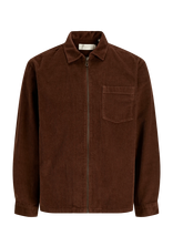 Jack & Jones - Jortoronto Cordudoy Zip Shirt Ls Bf - Velvetiniai marškiniai - Ruda