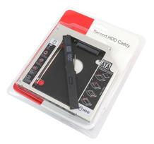 2.5" HDD ir SSD adapteris į CD/DVD vietą nešiojamajam kompiuteriui, 9.5 mm SATA, juodas