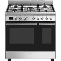 Dujinė viryklė su elektrine orkaite Smeg CX92GM, 90 x 60 cm, nerūdijantis plienas