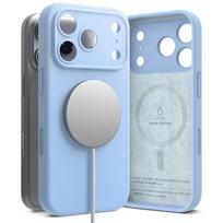 Silikoninis dėklas "Ringke Silicone Magnetic Magsafe" telefonui Apple iPhone 17 PRO MAX / 18 PRO MAX LIGHT BLUE