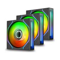 Thermaltake SWAFAN INFINITY EX14 ARGB Sync 140 mm korpuso ventiliatorius, juodas, 3 vnt. rinkinys