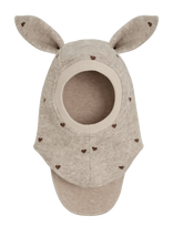 Huttelihut - Balaclava Ears Emb. Wool - Balaklava - Smėlio