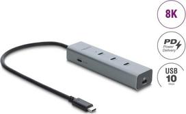 Delock 5 portų USB Type-C™ 10Gbps šakotuvas su 8K vaizdo išvestimi ir PD 3.0 100 W (64379)