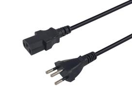 Equip maitinimo laidas Swiss T12 į IEC C13, 5 m, juodas, PVC