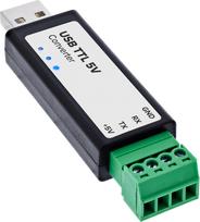 InLine® USB į TTL 5V keitiklis, USB-A į 4 kontaktų gnybtų bloką