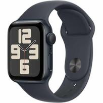 Išmanusis laikrodis Apple Watch SE (GPS) 40 mm, Midnight aliuminio korpusas su Midnight sportiniu dirželiu – S/M