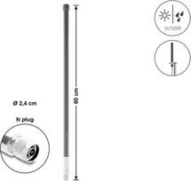 Delock WiFi 5800 MHz antena N kištukas 10 dBi visakryptė standi lauko pilka 60 cm (60767)