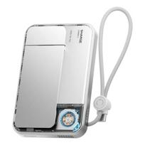 SHARGE ICEMAG 3 nešiojamas akumuliatorius, 10 000 mAh, 25 W Qi2, 35 W USB-C, baltas