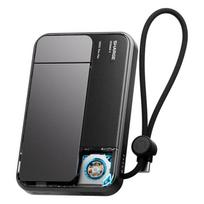 SHARGE ICEMAG 3 nešiojamas akumuliatorius, 10 000 mAh, 25 W Qi2, 35 W USB-C, juodas