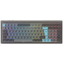 Ducky Cushion 98 žaidimų klaviatūra, 96%, DE išdėstymas (ISO), Shush žali jungikliai - Nickel (DKCUS2598-DDDEPHCC3H1)