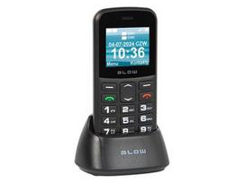 BLOW juodas telefonas senjorams su stovu S18D