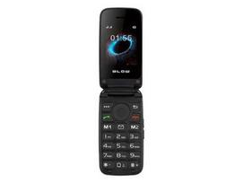 BLOW juodas telefonas senjorams su atverčiamu dangteliu S24