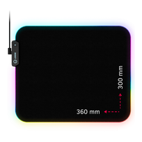 Lorgar Steller 913, Gaming mouse pad, High-speed surface, anti-slip rubber base, RGB backlight, USB connection, Lorgar WP Gameware support, size: 360mm x 300mm x 3mm, weight 0.250kg