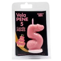 DIABLO PICANTE rožinė penio formos žvakė Nr. 5