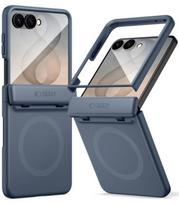Mėlynas dėklas Samsung Galaxy Z Flip 8 telefonui "Tech-Protect Kevlar Aura Magsafe"