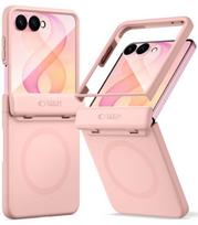 Rožinis dėklas Samsung Galaxy Z Flip 8 telefonui "Tech-Protect Kevlar Aura Magsafe"