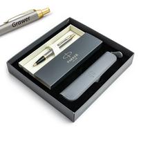 Parker IM Brushed Metal GT tušinukas su graviravimu - 1931670 / dėklas / dovanų rinkinys