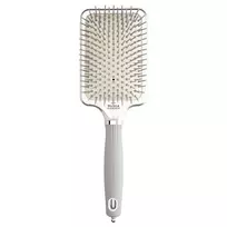 OLIVIA GARDEN_Expert Care stačiakampė plaukų šepetėlis su nailono šeriais Nylon Bristles Silver L