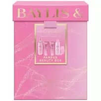 „Baylis & Harding“ „Pamper Beauty Box“ (jojobos, vanilės ir migdolų aliejus) – kūno priežiūros rinkinys dovanų dėžutėje (5 vnt.)
