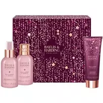 „Baylis & Harding“ prabangus kūno priežiūros rinkinys (laukinės vyšnios ir vanilės) – kūno priežiūros dovanų rinkinys (3 vnt.)