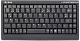 Klaviatūra KeySonic Mini-TAS SoftSkin, PS/2-USB-Combo,BK, ACK-595C+(DE)