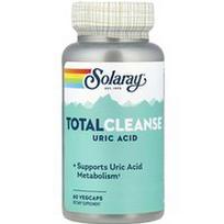 Solaray, Total Cleanse, šlapimo rūgštis, 60 VegCaps