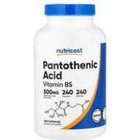 Nutricost, Pantoteno rūgštis, 240 kapsulių