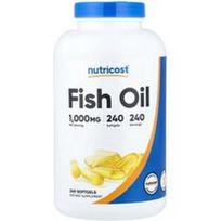 Nutricost, Žuvų taukai, 1000 mg, 240 minkštųjų kapsulių