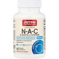 Jarrow Formulas, Vegetariškas NAC, 500 mg, 60 vegetariškų kapsulių