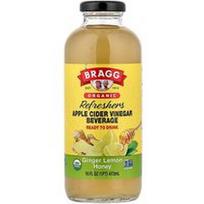 Bragg, Organinis obuolių sidro acto gaiviklis, gėrimas su imbiero, citrinos ir medaus prieskoniais, 473 ml (16 skysčio uncijų)