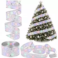 Kalėdinis LED eglutės kaspinas - Silver Ribbon