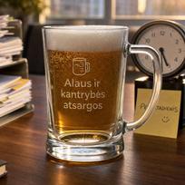 Alaus bokalas „Alaus ir kantrybės atsargos“ – šmaikšti dovana
