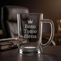 Alaus bokalas „Boso [Vardas] diena“ – personalizuota dovana viršininkui su vardu