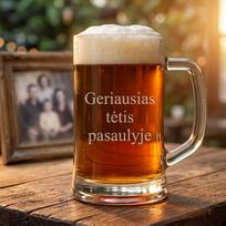 Graviruotas alaus bokalas „Geriausias tėtis pasaulyje" – dovana tėčiui