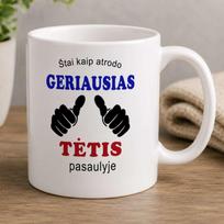 Dovana tėčiui - personalizuotas puodelis „Geriausias tėtis pasaulyje"