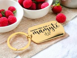 Dovanų idėjos mamai - graviruotas raktų pakabukas
